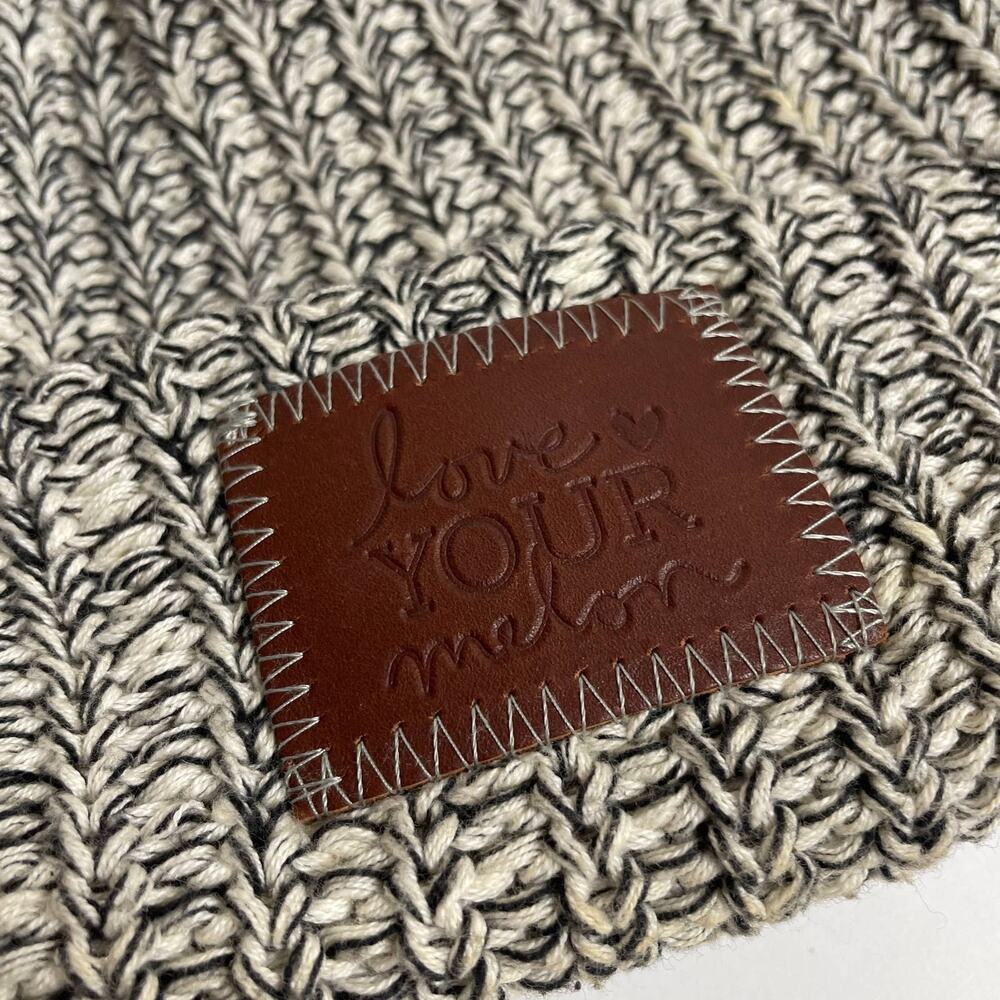 Love Your Melon Gray Chunky Knit Beanie Hat